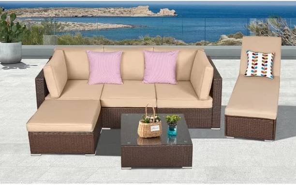 Mymigos 4 Pices Outdoor Sofa Set Fabric 3 + 2 + 1 Sofa Set