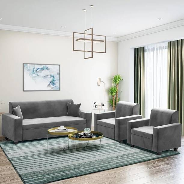 REGENTECOM Fabric 3 + 1 + 1 Sofa Set