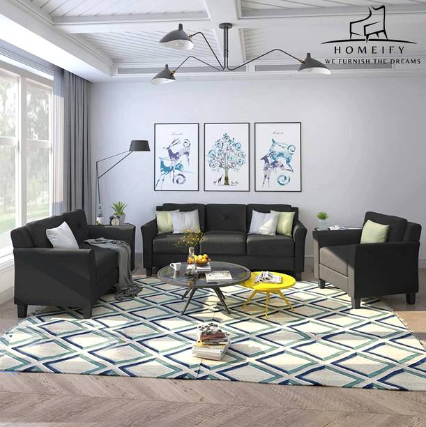 Homeify Miami Fabric For Living Room Fabric 3 + 2 + 1 Sofa Set