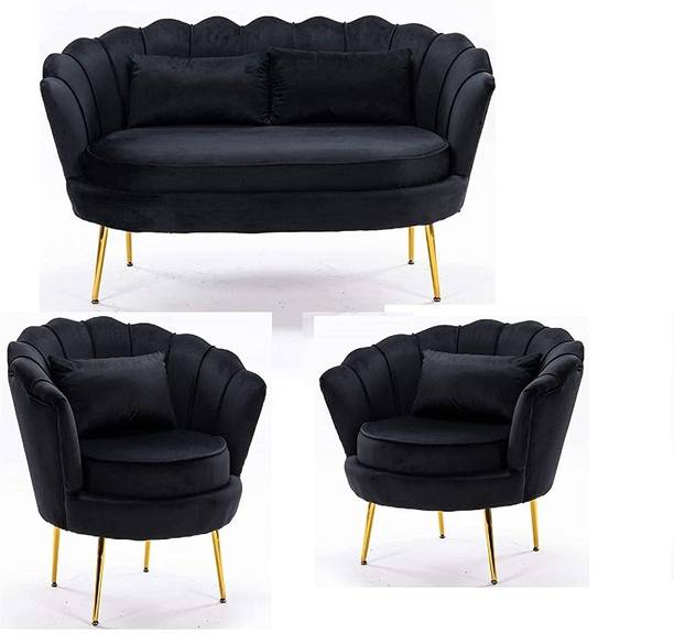 Smarts collection beautiful fabric sofa set with metal legs for your living room, bedroom, office Fabric 2 + 1 + 1 Sofa Set