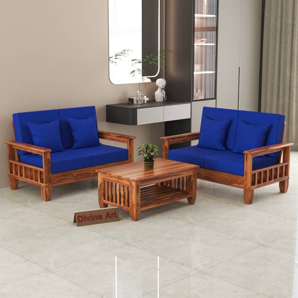 Divine Arts 4 Seater Sofa Set For Living, Waiting Room/ Office Fabric 2 + 2 Sofa Set