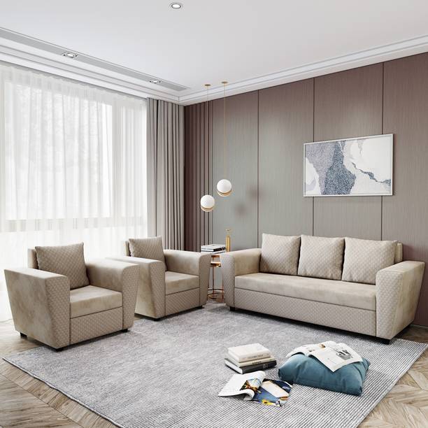 Bharat Lifestyle Sweden Fabric 3 + 1 + 1 Sofa Set