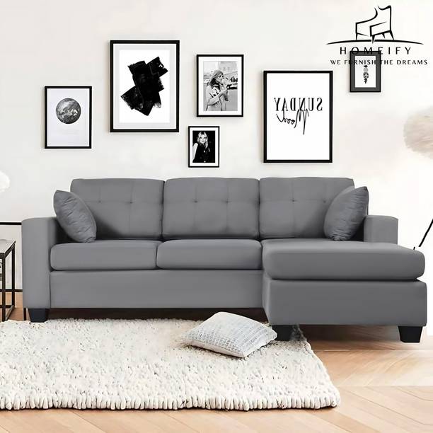 Homeify Rosabella 4 Seater Convertable Sofa Set for Living Room Fabric 2 + 2 Sofa Set