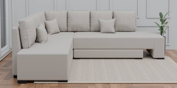 Adorn Homez Imperial Fabric LHS Convertible Sofa Cum Bed in Fabric 3 + 2 Sofa Set