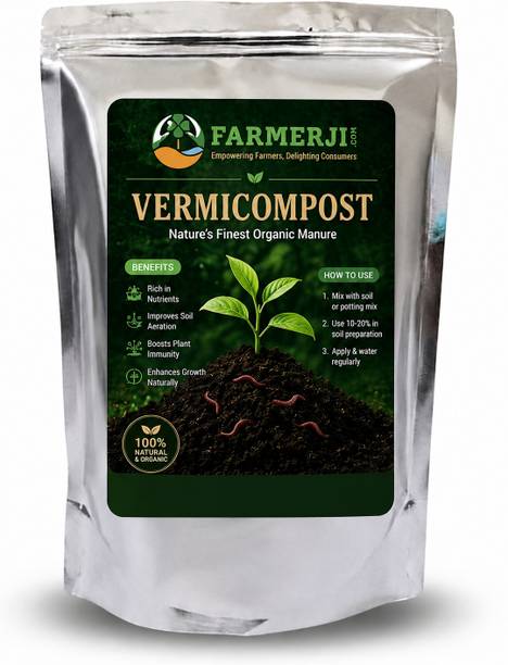 Farmerji.com Premium Quality Vermicompost Manure, Potting Mixture, Soil