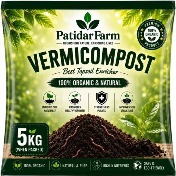 PatidarFarm Vermicompost for Fruit and Flower Plants 5kg Manure