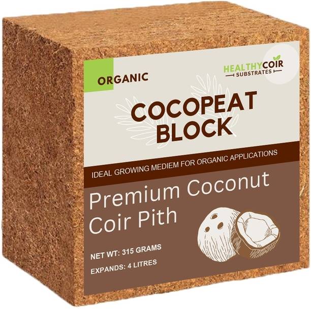coir Cocopeat Brick - Expands Upto 4 Litres of Powder, Organic and Natural Potting Mixture, Manure, Fertilizer