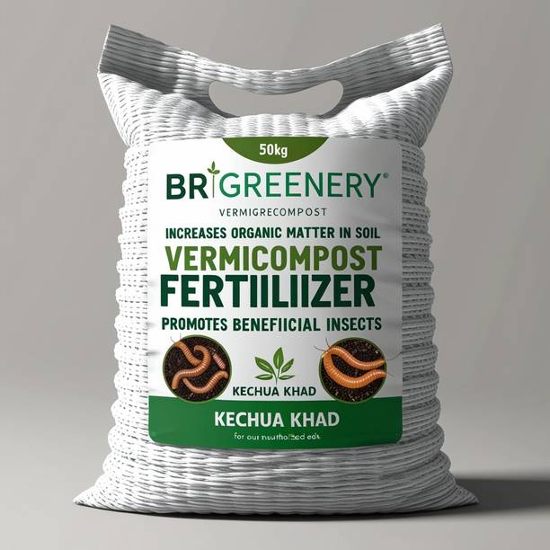 BriGreenery 50kg Premium Organic Manure – Vermicompost for Plants Manure