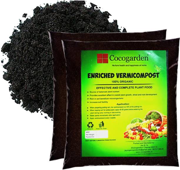 Cocogarden enriched VERMICOMPOST - effective and complete plant food Fertilizer