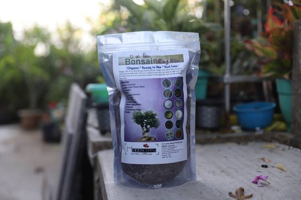Happy Jiffy Garden Friends 12 in One 100% Pure Organic Fertilizer Added Soil Less Ready to Use Bonsai Potting Mixture