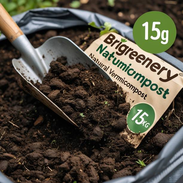BriGreenery Organic Vermicompost for Long Lasting Soil Health – 15 Kg Manure