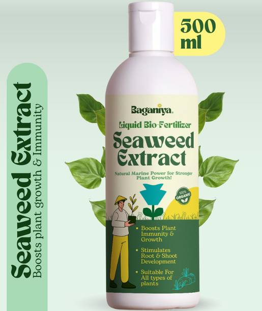 Baganiya Seaweed Extract Liquid Bio-Fertilizer for plants & Home Gardening Fertilizer, Potting Mixture, Manure