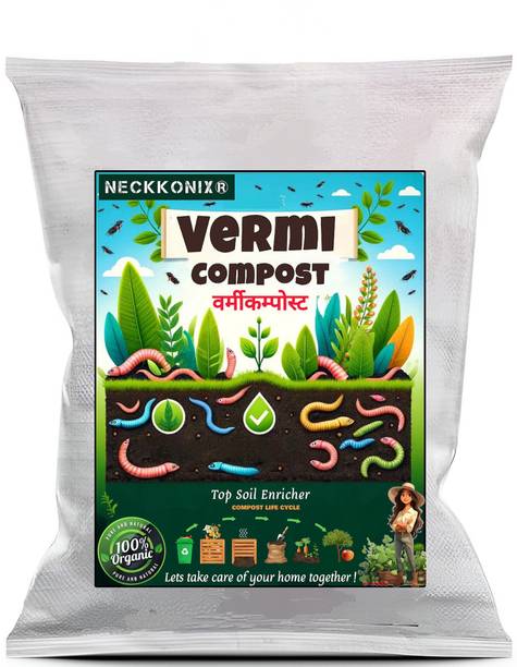 Neckkonix Vermicompost for Plants 1 Kg Organic Potting Mixture, Soil, Fertilizer, Manure