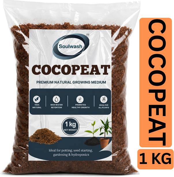 SOULWASH Organic Cocopeat Potting Soil Mix for Home Garden Plants Potting Mixture