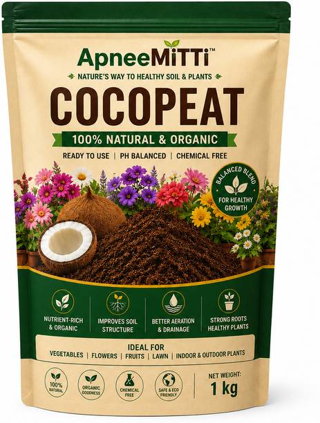 ApneeMiTTi Ready to Use Cocopeat Growing Medium for Terrace, Balcony & Home Garden Potting Mixture
