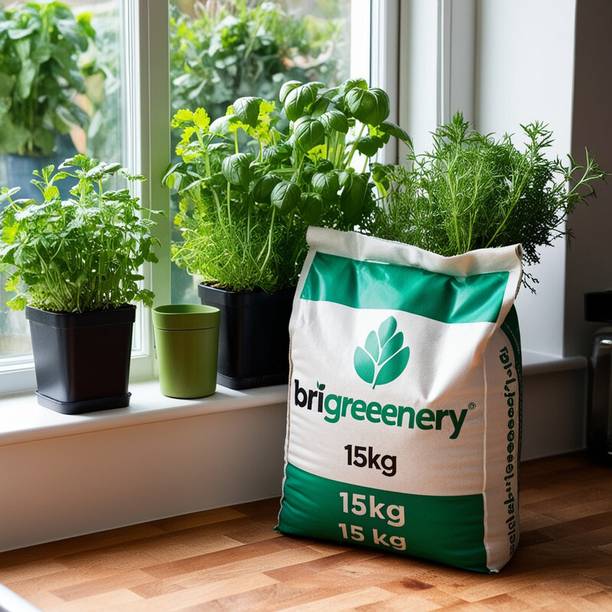 BriGreenery Pure Organic Vermicompost for Terrace Gardening – 15 Kg Manure