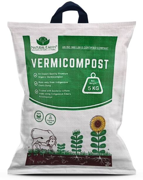 NATURAL EARTH Pure & Premium Organic Vermicompost Fertilizer for All Type of Plants - Fertilizer, Manure