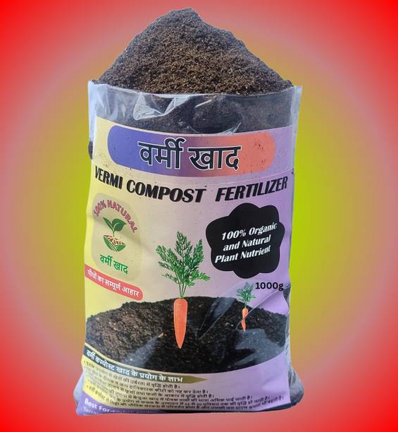 VermiKhad Vermi Compost 100% Pure natural Organic Varmi Compost khad for All Plants. Fertilizer, Manure