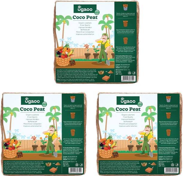 UGAOO Cocopeat Block for Garden Plants 3 kg Potting Mixture