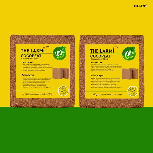 THE LAXMI Cocopeat Block for Plants, Expands Upto (30-50)kg of Powder |100% Natural| Manure, Fertilizer