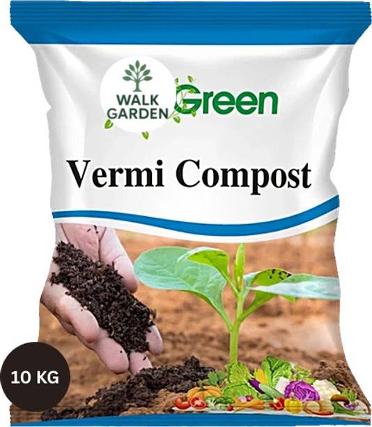 WALK GARDEN Pure Organic Vermi compost 10kg for All type of potted Plants Potting Mixture