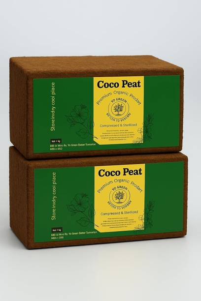 Yo Green Cocopeat Brick for Garden Plants Organic Compost Coco Peat for Indoor & Outdoor Potting Mixture