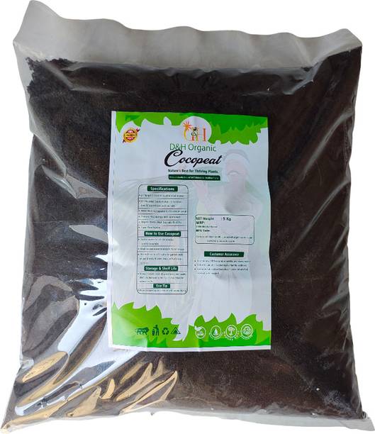 dhorganic Cocopeat 100% Organic Potting Mixture, Fertilizer
