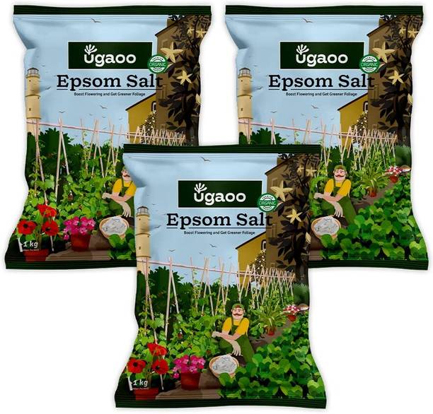 उगाओ Epsom Salt For Plants Growth - Magnesium Sulphate Organic Fertilizer (3 Kg) मिट्टी की खाद