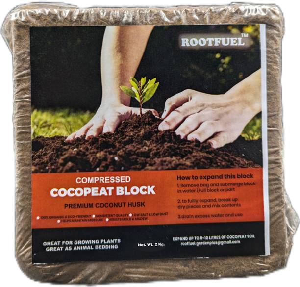 Rootfuel Cocopeat Block for Home Garden Plants Potting Mixture Fertilizer