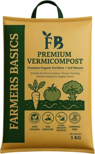 Farmers Basics Premium Vermicompost Manure, Fertilizer