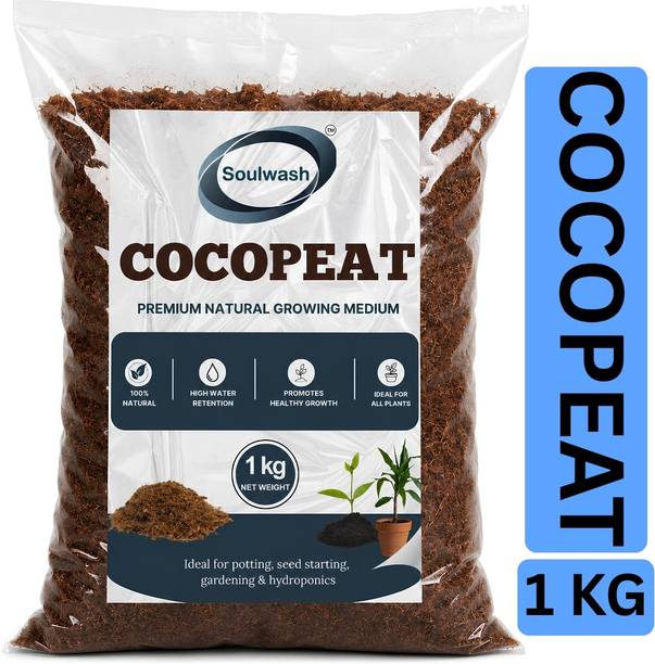 SOULWASH Pure Cocopeat Organic Soil Medium for Potting Plants Potting Mixture