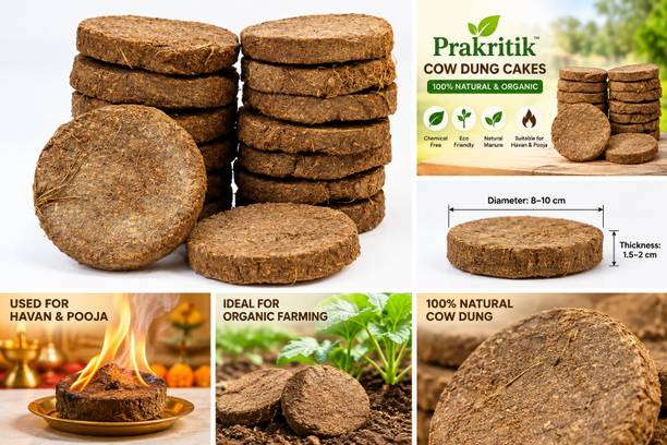 Prakritik Cow Dung Cakes 20 Pieces