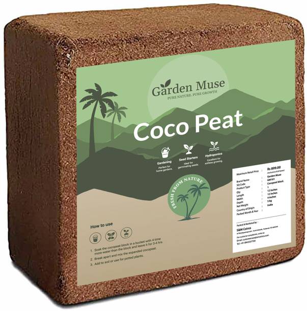 Garden Muse Cocopeat Potting Mixture, Soil, Manure