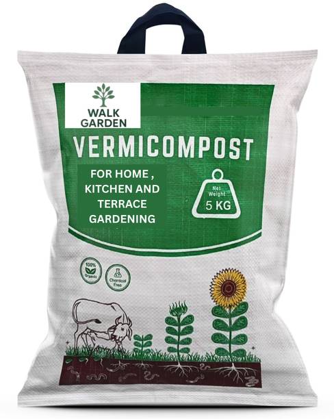 WALK GARDEN EVERGROW 100% Organic Pure Vermi Compost for Home Garden, Nursery & Plants Manure