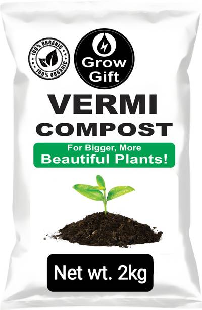 GrowGift Vermicompost for plants growth and work as roots supplements Manure, Potting Mixture, Soil, Fertilizer