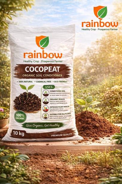 Rainbow Crop Health limited cocopeat powderfor home garden plants potting mixture ( 10 kg , powder ) Potting Mixture