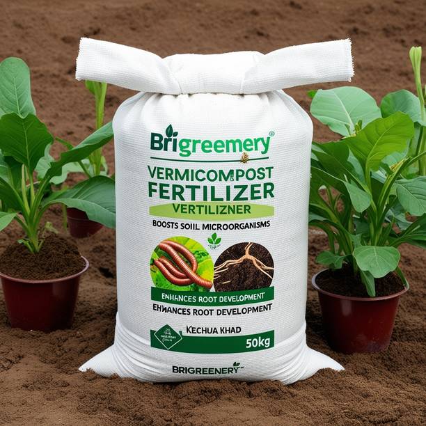 BriGreenery Organic Compost Fertilizer 50kg for All Types of Plants Manure