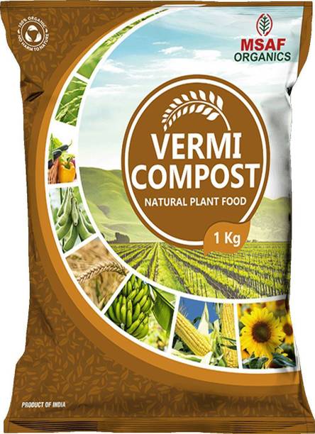 MSAF ORGANICS vermicompost – 100% Organic Fertilizer for Healthy Plant Growth Fertilizer