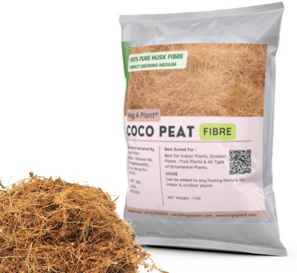 Hug A Plant Coco Peat Fibre For Plants 1Kg-1KG Husk