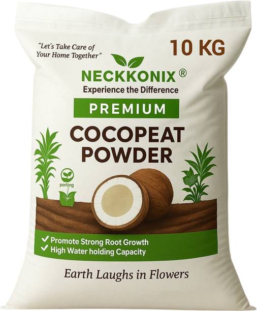Neckkonix Cocopeat Powder 10 kg Bag 100 % Loose Ready to use Low EC Cocopeat Organic Potting Mixture