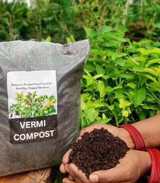 Khadking vermicompost for plants 1kg, black gold, complete food for the soil munure Fertilizer, Soil, Pesticide, Potting Mixture, Manure
