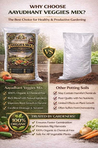Aayudhant Veggie Mix – Premium Organic Fertilizer for Healthy & Faster Plant Growth Potting Mixture
