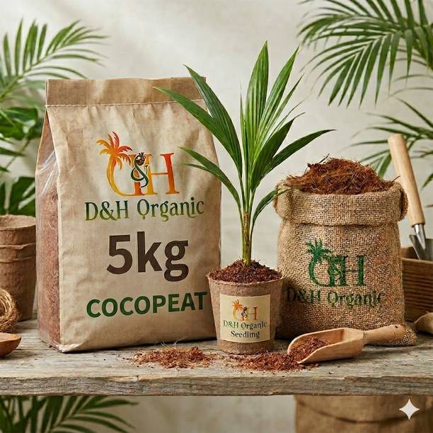 dhorganic 5kg Cocopeat Powder Loose Potting Mixture