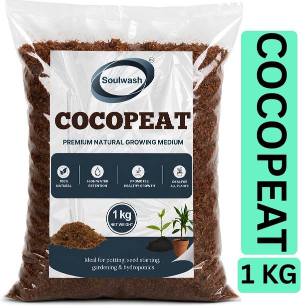 SOULWASH Pure Coco Peat Potting Soil Powder for Flower Plants Potting Mixture
