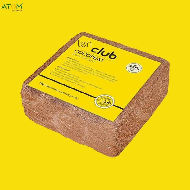 Flipkart SmartBuy tenclub Cocopeat Block 5Kg for Plants Expands Upto 25kg of Powder 100% Natural Fertilizer, Husk, Manure, Potting Mixture, Soil