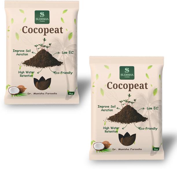 Sudisha Farms Premium Cocopeat for Plants | 100% Organic & Natural | Ideal for Gardening Fertilizer