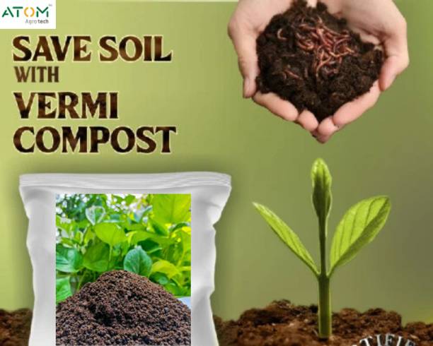 ATOM Agrotech Vermicompost 5Kg Soil Manure/Fertilizer ( Pack of 5kg ) Manure