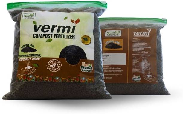 Aryaman Organic Vermicompost Fertilizer Manure Granules For Plants Fertilizer