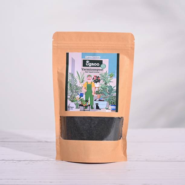 UGAOO Organic Vermicompost Fertilizer for Plants-500g Soil