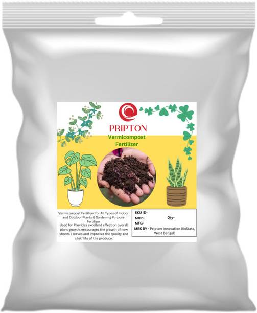 Pripton 100% Organic Vermicompost Fertilizer, Potting Mixture Manure Manure